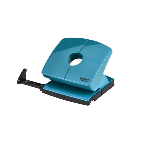 NOVUS Locher B 220 Color ID 2.0 8cm 20 Bl. (80 g/m²) mit Anschlagschiene bright petrol
