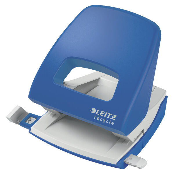 Leitz Locher NeXXt Recycle 8cm 30 Bl. (80 g/m²) mit Anschlagschiene blau