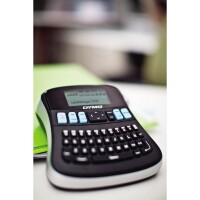 DYMO® Beschriftungsgerät LabelManager™ 210D+ 1 Display-Zeile 8 Schriftgrößen 2 Druckzeilen inkl. Netzteil, D1-Starter-Schriftbandkassette (12 mm x 3 m, schwarz auf weiß), Kurzanleitung
