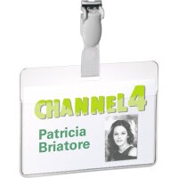 Namensschild 90 x 60 mm (B x H) drehbarer Clip...