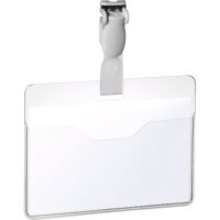 Namensschild 90 x 60 mm (B x H) drehbarer Clip...