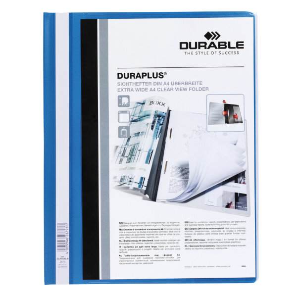 DURABLE Angebotshefter DURAPLUS® DIN A4, Überbreite PVC blau