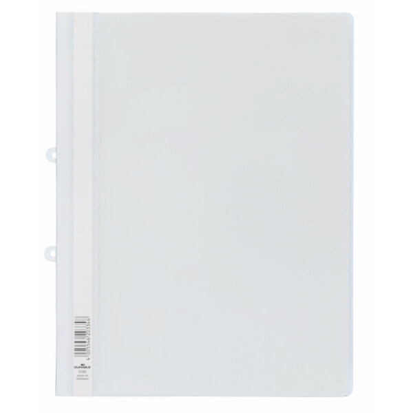DURABLE Schnellhefter DIN A4, Überbreite PVC weiß