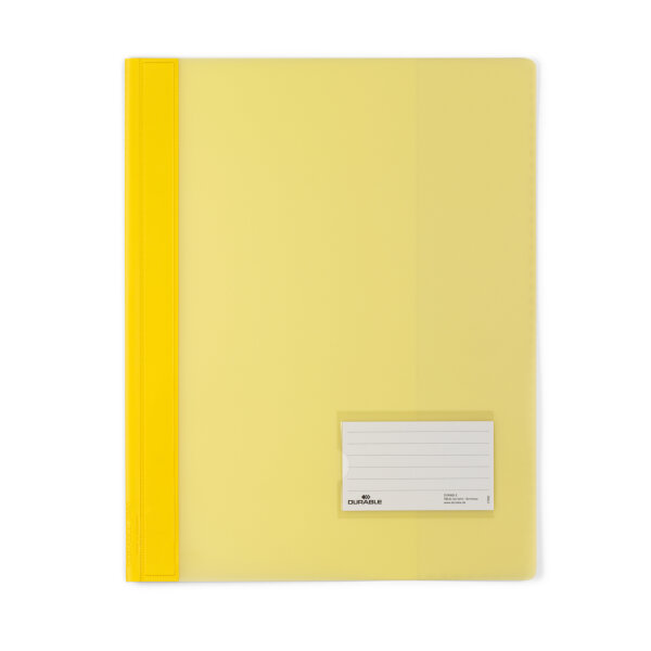 DURABLE Schnellhefter DURALUX® TRANSLUZENT DIN A4, Überbreite PVC gelb