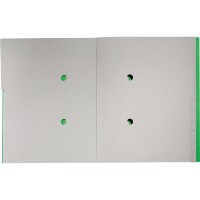 Leitz Ordnungsmappe Recycle DIN A4 275g/m² Karton, 100 % recycelt Farbe: grün Farbe des Fächerblocks: grau 12 Fächer
