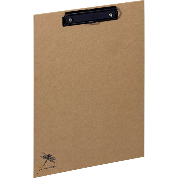 PAGNA Klemmbrett Pur 24 x 34 cm (B x H) DIN A4 Karton Material außen: Kraftpapier natur