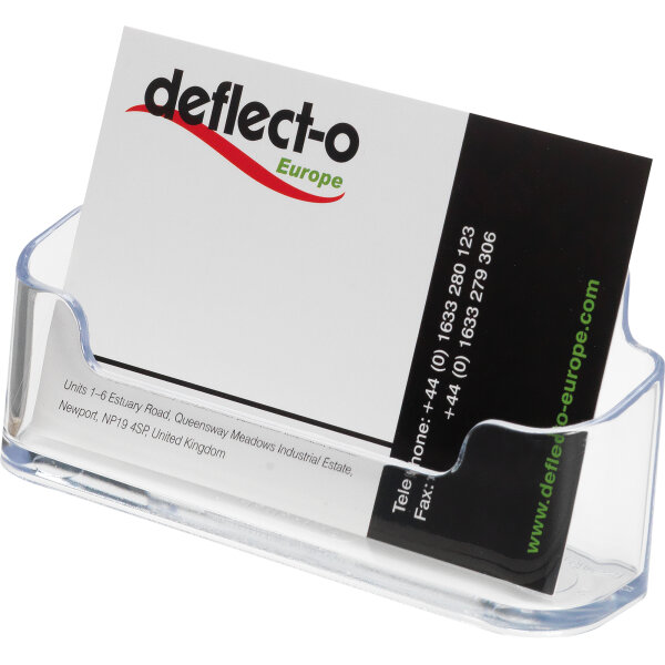 Deflecto® Visitenkartenständer nicht gefüllt 50 Karten Polystyrol transparent