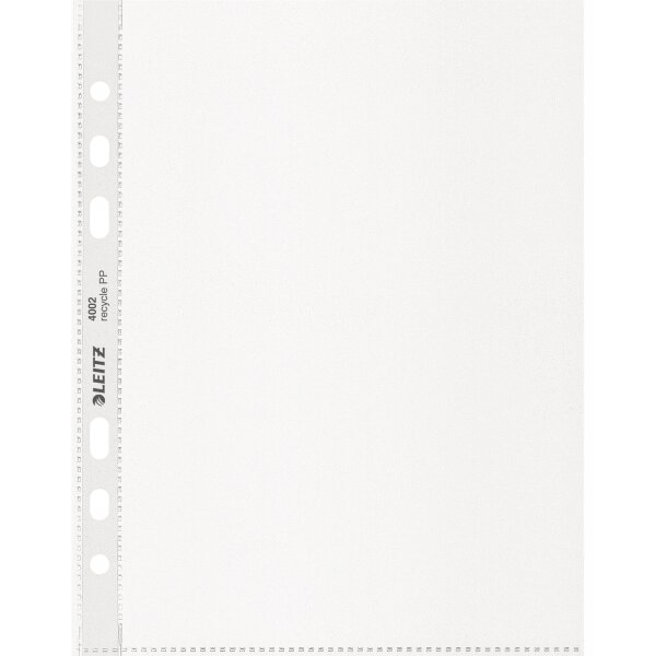 Leitz Prospekthülle Recycle DIN A5 100µm oben offen Kunststoff, 90 % recycelt transparent 25 St./Pack.