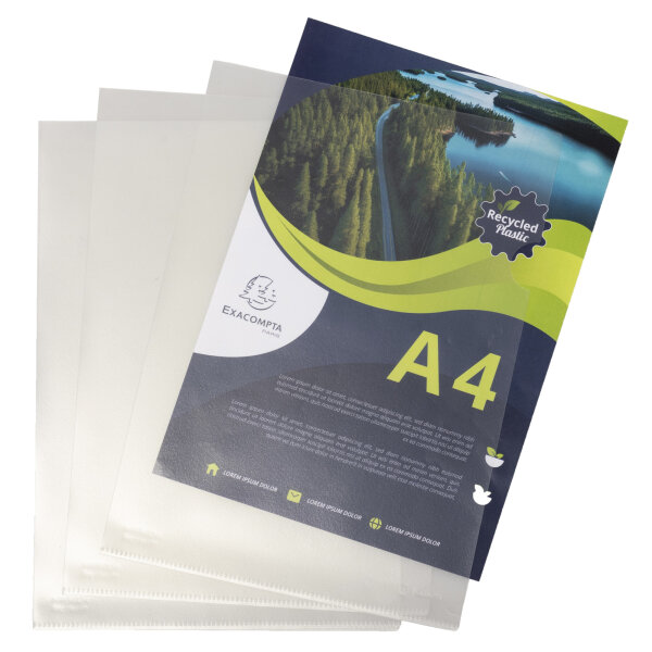Exacompta Sichthülle Forever® DIN A4 120µm oben, rechts offen dokumentenecht Polypropylen transparent genarbt 100 St./Pack.