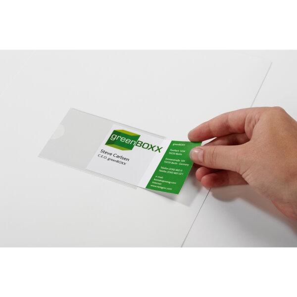 DURABLE Selbstklebetasche POCKETFIX® 9,3 x 6,2 cm (B x H) Kunststoff transparent 100 St./Pack.