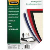 Fellowes® Einbanddeckel Chromolux DIN A4 250g/m²...