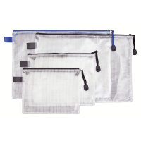 Reißverschlusstasche DIN A4 PVC blau