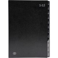 Soennecken Pultordner oeco DIN A4 1-12 Karton schwarz 12...
