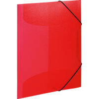 HERMA Sammelmappe DIN A4 Polypropylen rot transluzent 3...
