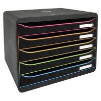 Exacompta Schubladenbox BIG-BOX plus quer 5 Schubladen...
