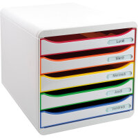 Exacompta Schubladenbox BIG-BOX plus 5 Schubladen DIN A4,...