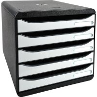 Exacompta Schubladenbox BIG-BOX plus 5 Schubladen DIN A4,...