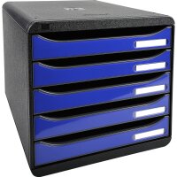Exacompta Schubladenbox BIG-BOX plus 5 Schubladen DIN A4,...