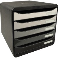 Exacompta Schubladenbox BIG-BOX plus 5 Schubladen DIN A4,...