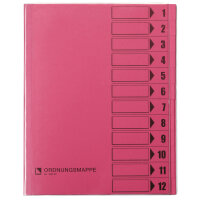 Bene Ordnungsmappe DIN A4 250g/m² Farbe: rosa 12...