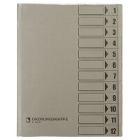 Bene Ordnungsmappe DIN A4 250g/m² Farbe: grau 12...