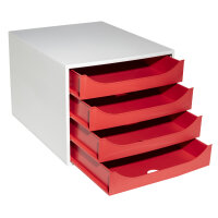 Exacompta Schubladenbox ECOBOX 4 Schubladen DIN A4,...