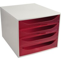 Exacompta Schubladenbox ECOBOX 4 Schubladen DIN A4,...