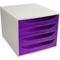 Exacompta Schubladenbox ECOBOX 4 Schubladen DIN A4,...