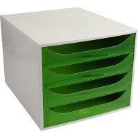 Exacompta Schubladenbox ECOBOX 4 Schubladen DIN A4,...