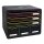 Exacompta Schubladenbox STORE-BOX Maxi 6 Schubladen DIN A4 quer Polystyrol Gehäusefarbe: schwarz Farbe der Schublade: schwarz/harlekin