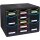 Exacompta Schubladenbox STORE-BOX Multi 11 Schubladen Polystyrol Gehäusefarbe: schwarz Farbe der Schublade: schwarz/harlekin