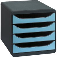 Exacompta Schubladenbox BIG-BOX 4 Schubladen DIN A4,...