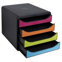 Exacompta Schubladenbox BIG-BOX 4 Schubladen DIN A4,...