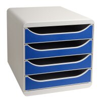 Exacompta Schubladenbox BIG-BOX 4 Schubladen DIN A4,...