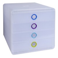 Exacompta Schubladenbox POP-BOX 4 Schubladen DIN A4,...