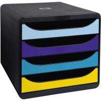 Exacompta Schubladenbox BIG-BOX 4 Schubladen DIN A4,...