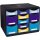 Exacompta Schubladenbox STORE-BOX Multi 11 Schubladen Polystyrol Gehäusefarbe: schwarz Farbe der Schublade: mehrfarbig