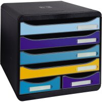 Exacompta Schubladenbox BIG-BOX Maxi 6 Schubladen DIN A4,...