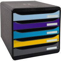 Exacompta Schubladenbox BIG-BOX plus 5 Schubladen DIN A4,...