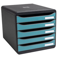 Exacompta Schubladenbox BIG-BOX plus 5 Schubladen DIN A4,...