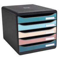 Exacompta Schubladenbox BIG-BOX plus 5 Schubladen DIN A4,...