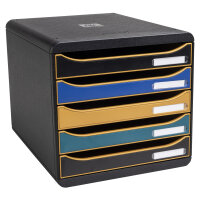 Exacompta Schubladenbox BIG-BOX plus 5 Schubladen DIN A4,...