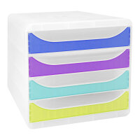 Exacompta Schubladenbox BIG-BOX 4 Schubladen DIN A4,...