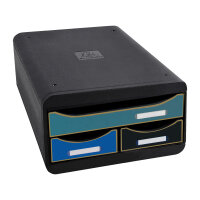 Exacompta Schubladenbox SMALL-BOX Mini 3 Schubladen DIN...