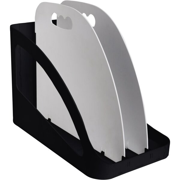 Exacompta Organisationsbox Flex Box Bee Blue 25,2 x 22,5 x 28,8 mm (B x H x T) Kunststoff schwarz/hellgrau