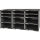 Exacompta Sortierstation Modulodoc ECOBlack 86,4 x 42,2 x 35,4 cm (B x H x T) DIN A4, Überbreite Polystyrol schwarz 12 Fächer