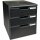 Exacompta Schubladenbox MODULO 3 Schubladen DIN A4+ Polystyrol Gehäusefarbe: schwarz Farbe der Schublade: schwarz