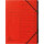 Exacompta Ordnungsmappe DIN A4 170g/m² Colorspankarton Farbe: rot Farbe des Fächerblocks: schwarz 12 Fächer