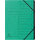 Exacompta Ordnungsmappe DIN A4 170g/m² Colorspankarton Farbe: grün Farbe des Fächerblocks: schwarz 12 Fächer