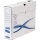 Bankers Box® Archivschachtel Basic 8 x 25,5 x 34 cm (B x H x T) DIN A4, DIN A4 Überbreite mit Archivdruck Karton weiß/blau 25 St./Pack.